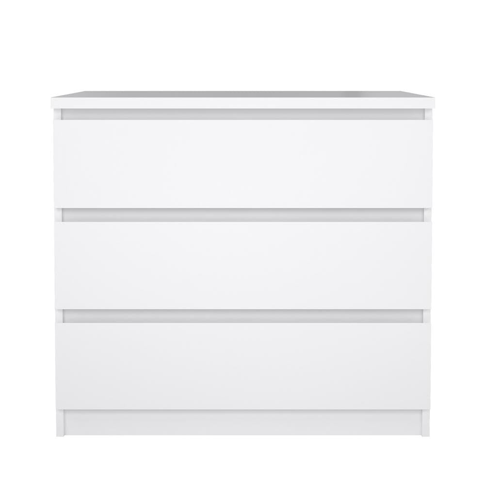 White 3 Drawer Dresser F9806