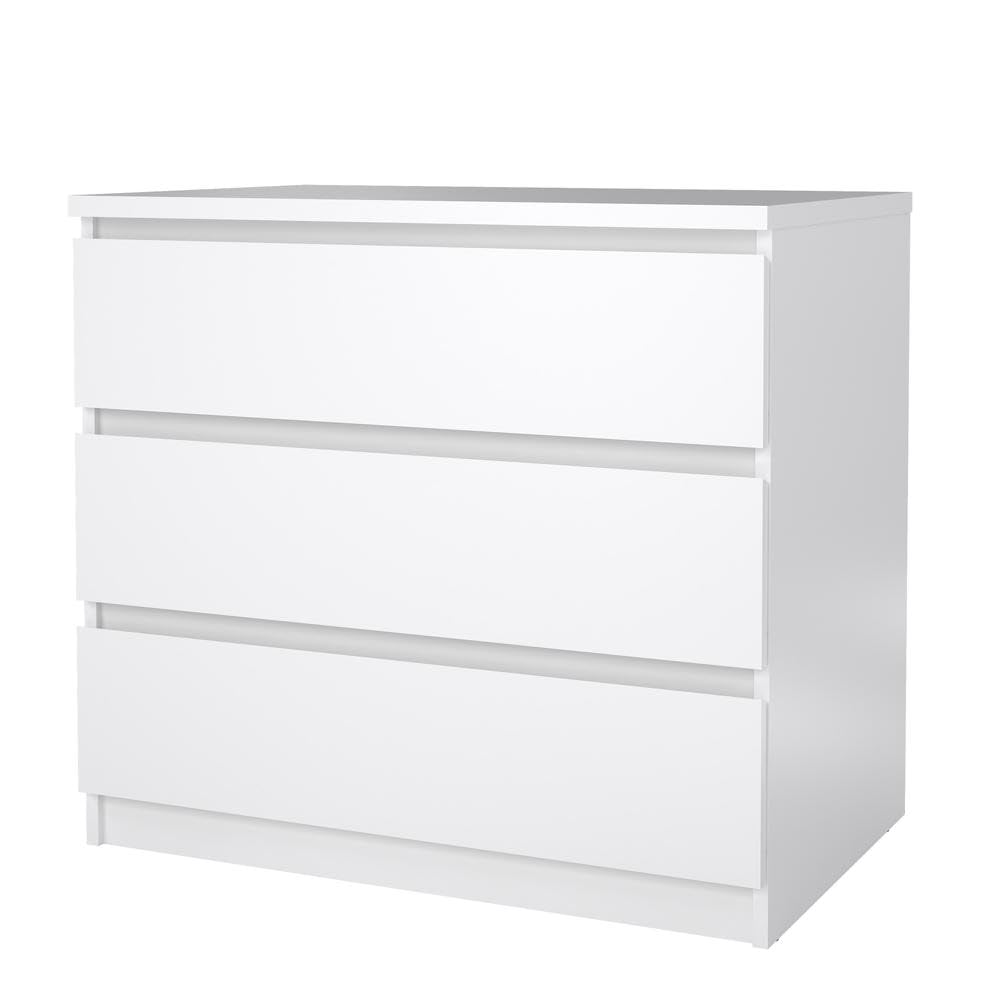 White 3 Drawer Dresser F9806