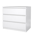White 3 Drawer Dresser F9806