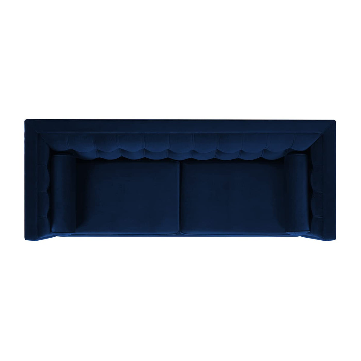 Navy Blue Velvet Tufted Sofa J427827