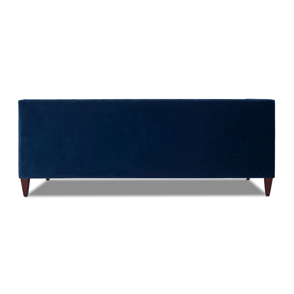 Navy Blue Velvet Tufted Sofa J427827