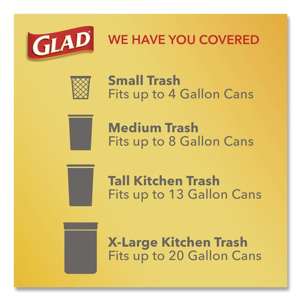Small Quick-Tie Trash Bags, 4 gal, 0.5 mil, White U238445