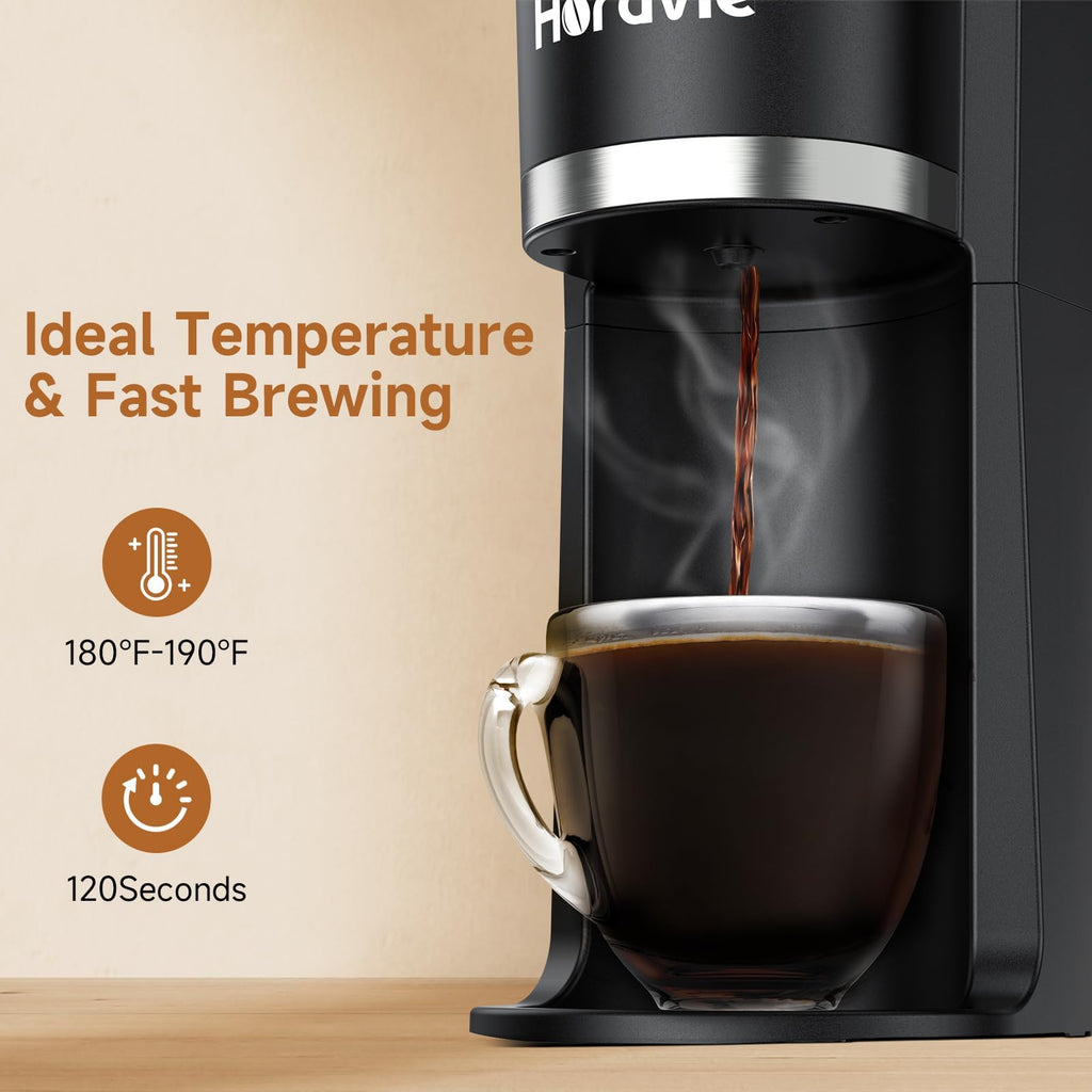 Single Serve Coffee Maker for K-Cup & Grounds D2861