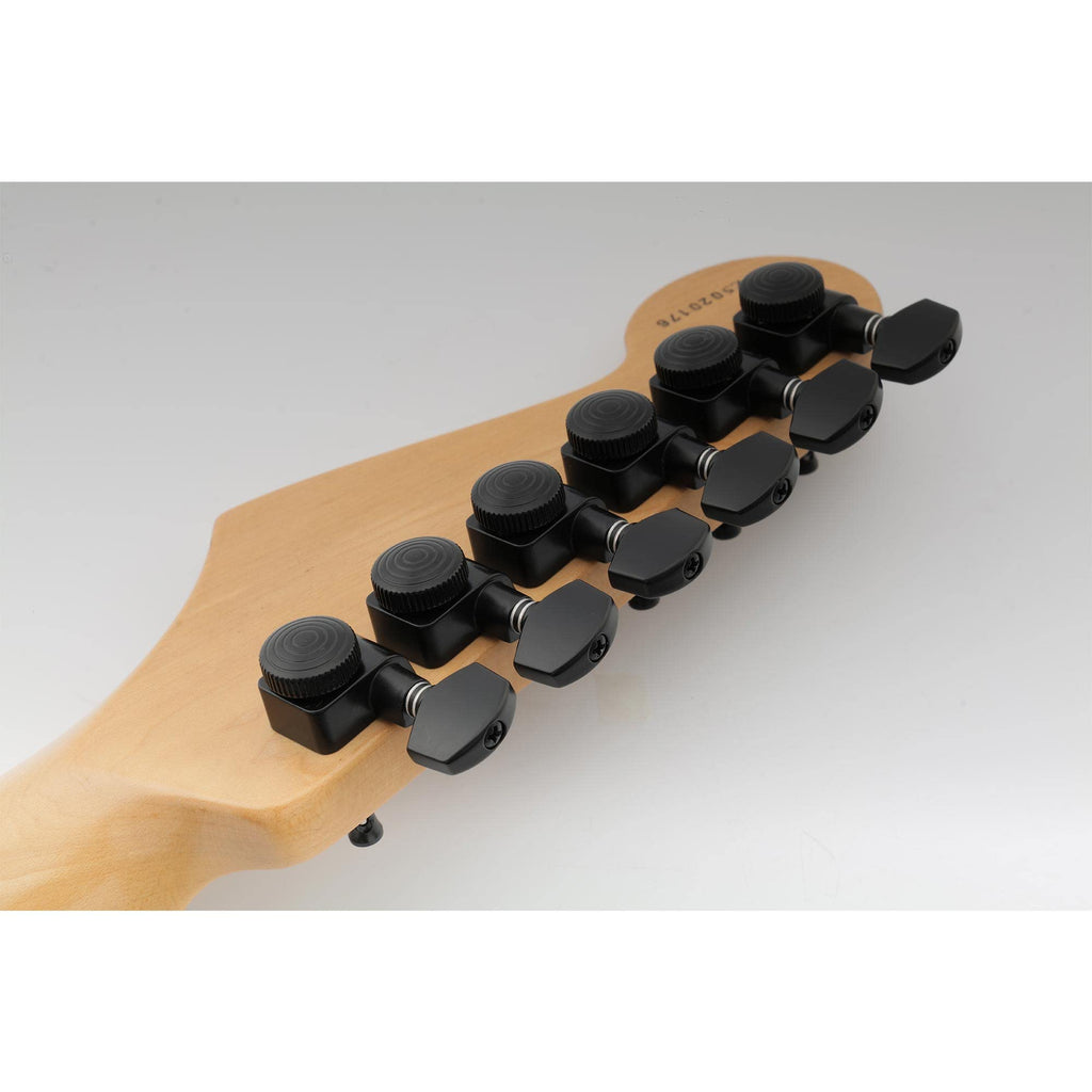 Black 6 Inline Locking Guitar Tuners Set W5537
