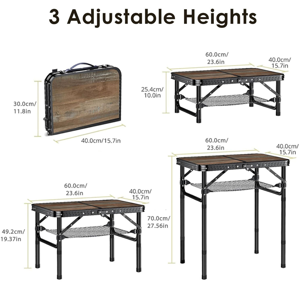 Folding Picnic Table 2ft Portable Camping Table U77733