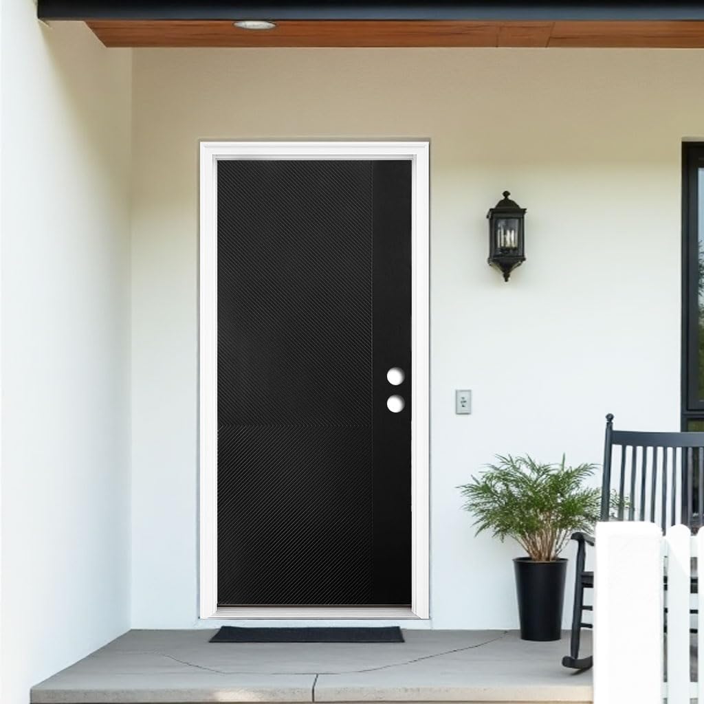 Fiberglass Front Door 36" x 80" Left-Hand Inswing Black V28881