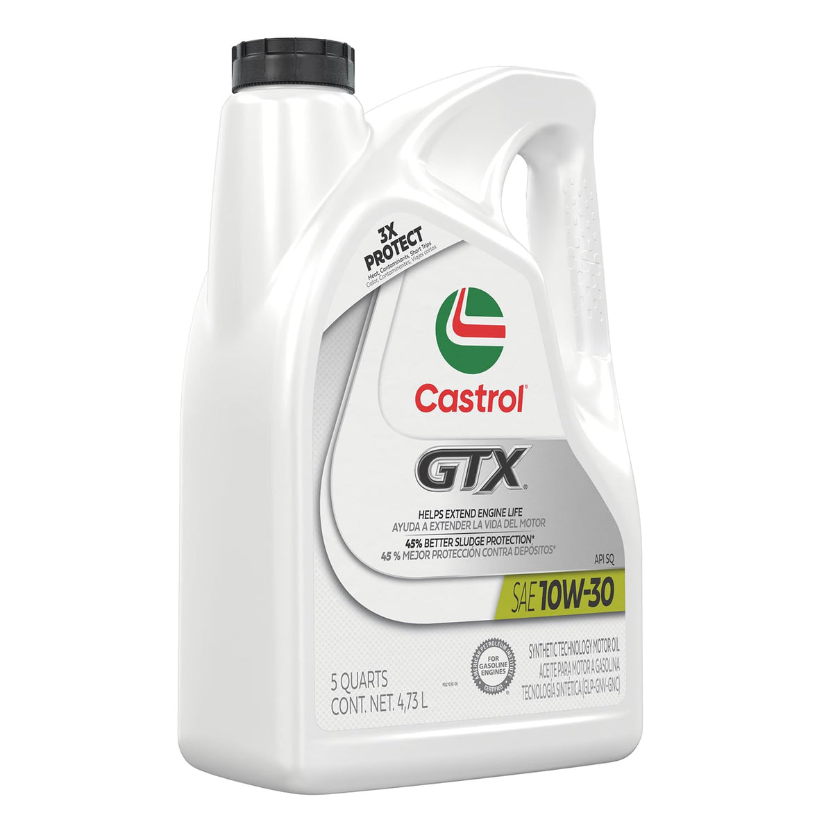 10W-30 Conventional Motor Oil, 5 Quarts U359368