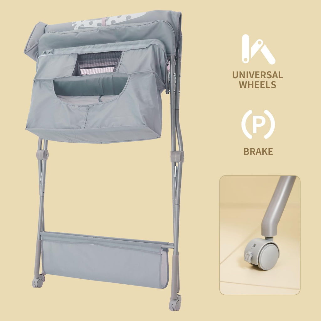 Foldable Baby Changing Table with Wheels M913