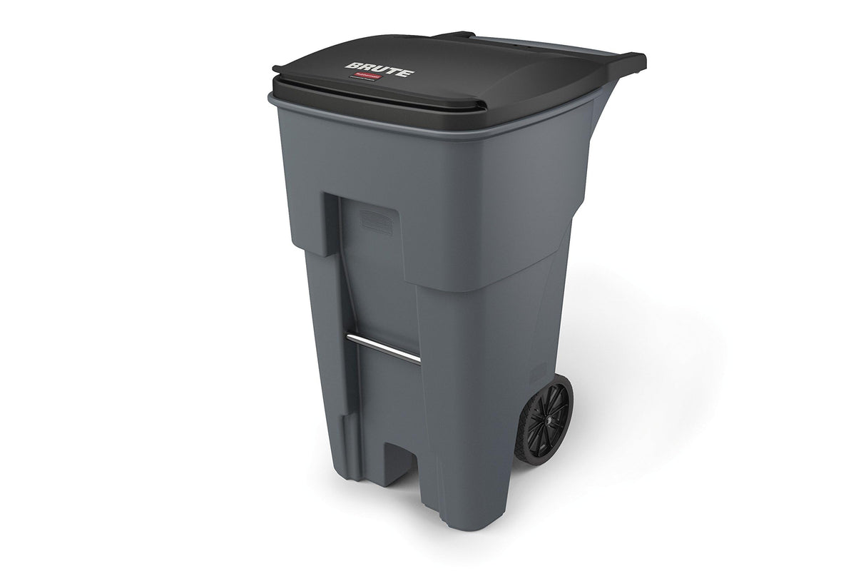 65 Gal Plastic Trash Can with Wheels R762
