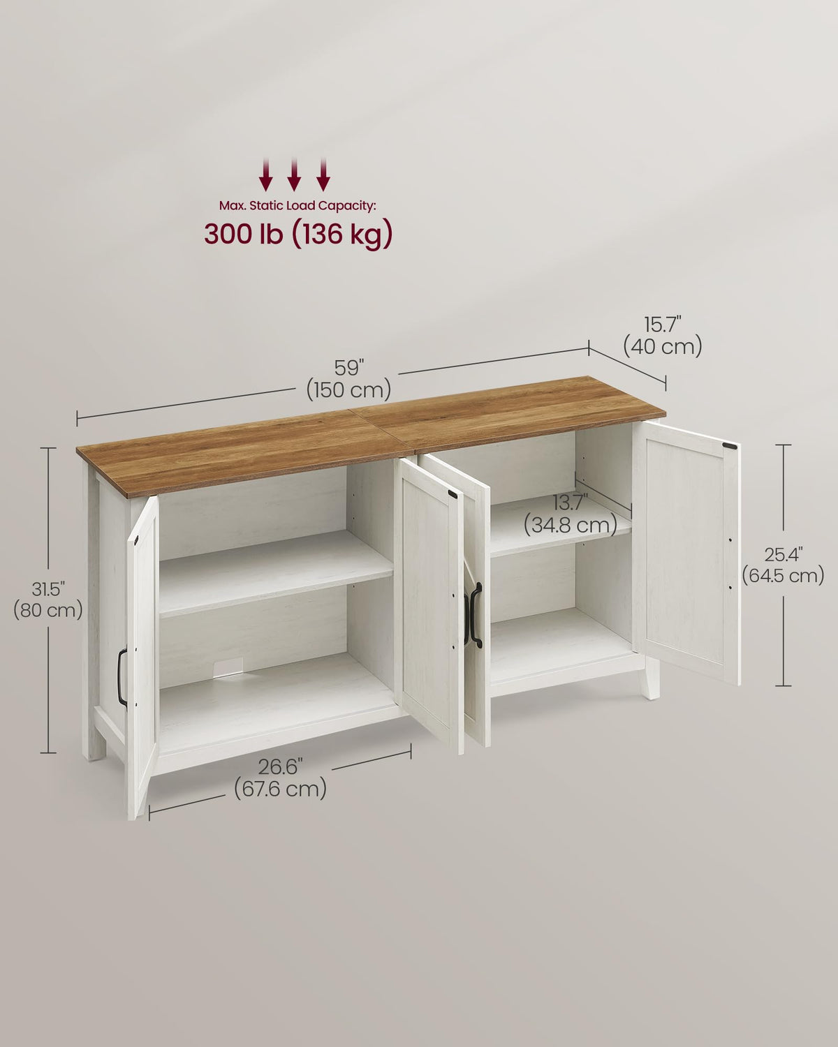Buffet Cabinet with Adjustable Shelf A784386