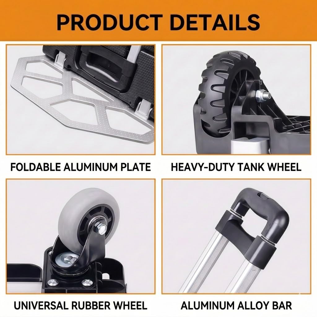 3-in-1 Folding Hand Truck 500 lbs Capacity Y87137
