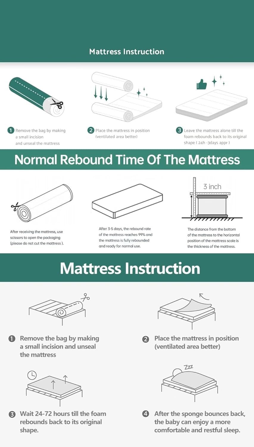 Double-Sided Memory Foam Portable Mattress I9453
