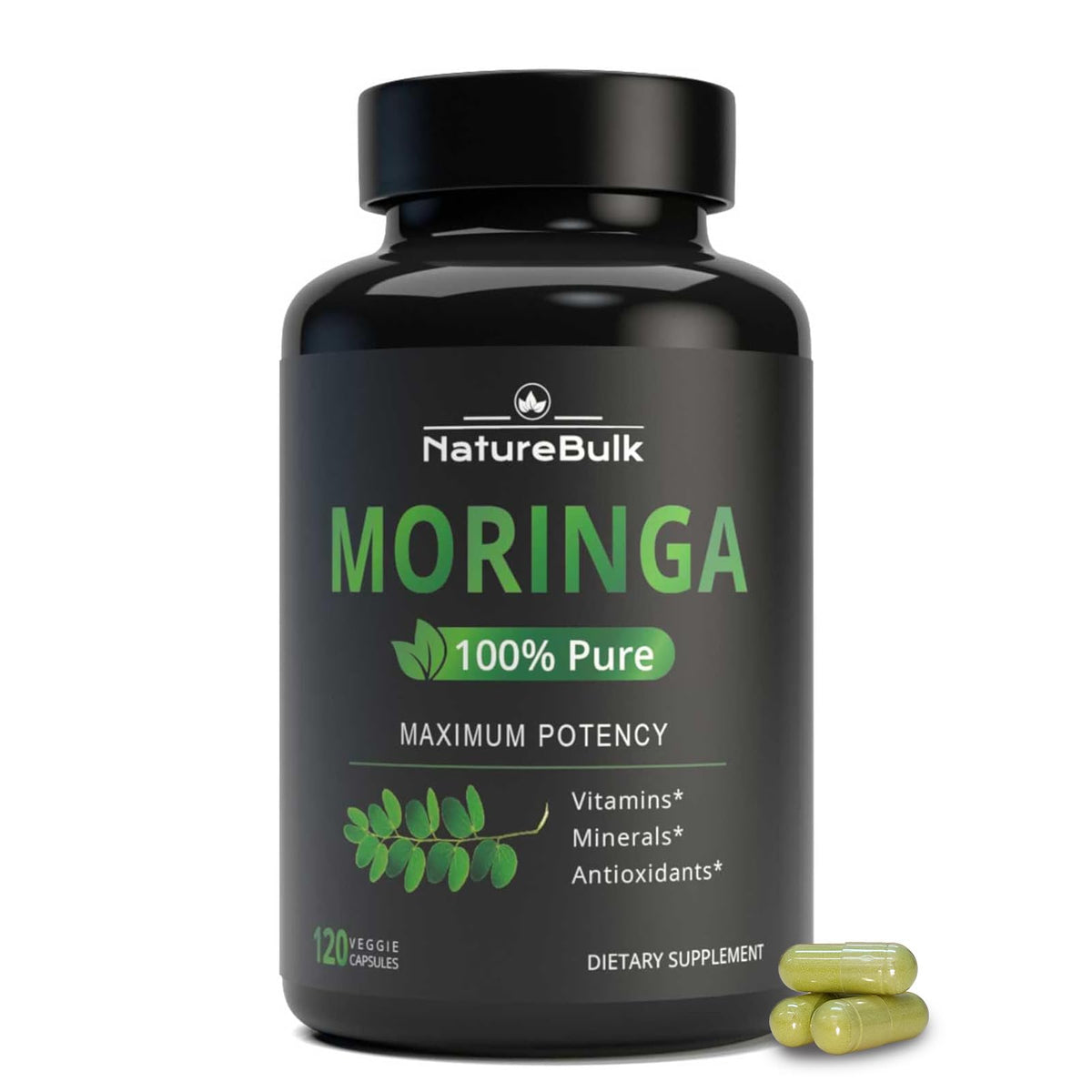 Moringa Oleifera Leaf Powder 880mg 120 Capsules Y745