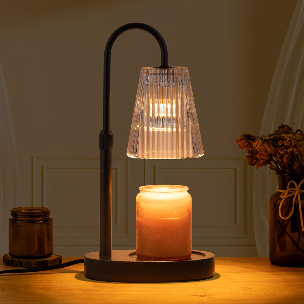Electric Candle Warmer Lamp with Dimmer Adjustable Height Timer Glass R5013