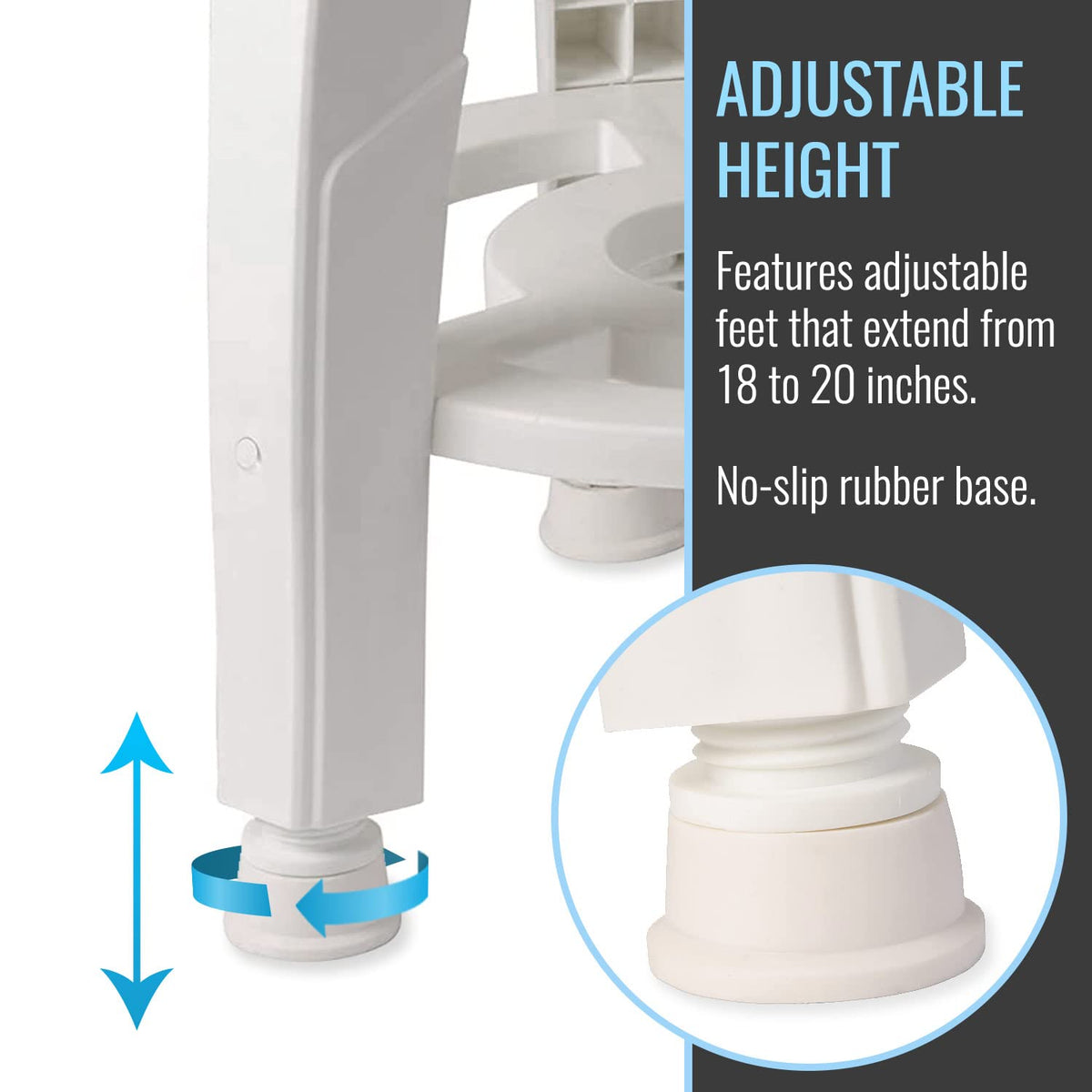 White Swivel Shower Stool Seat with Storage Shelf Z9742
