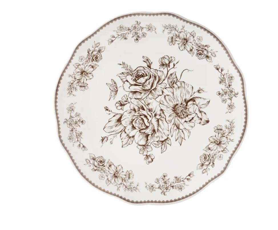 Brown 12-Piece Stoneware Dinnerware Set K304104