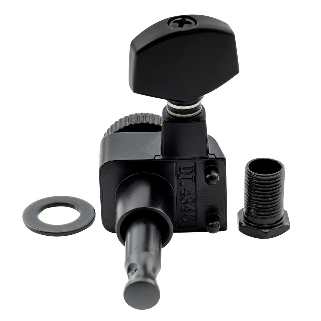 Black 6 Inline Locking Guitar Tuners Set W5537