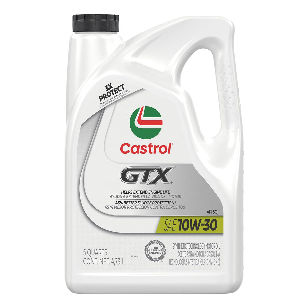 10W-30 Conventional Motor Oil, 5 Quarts U359368