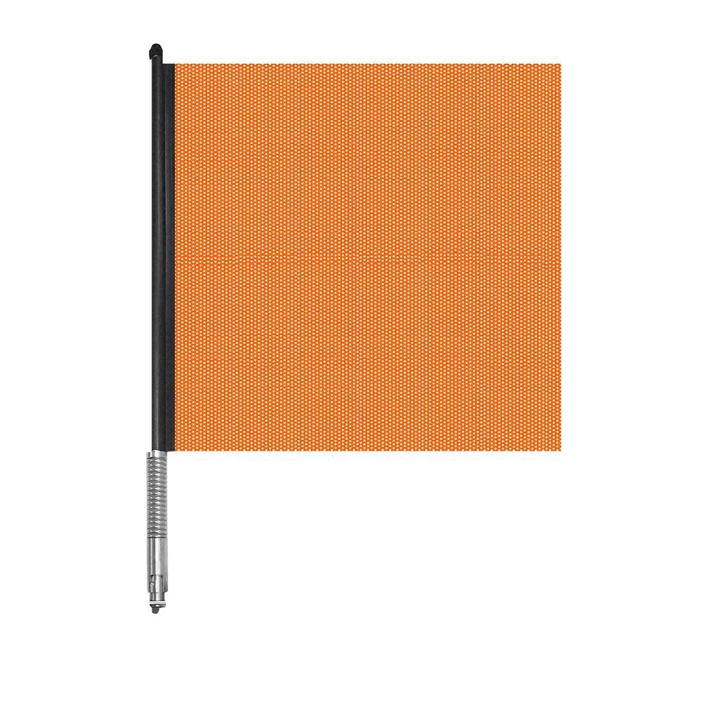Orange 18" x 18" Jersey Mesh Flag with Aluminum Rod & Stainless Steel Spring B669