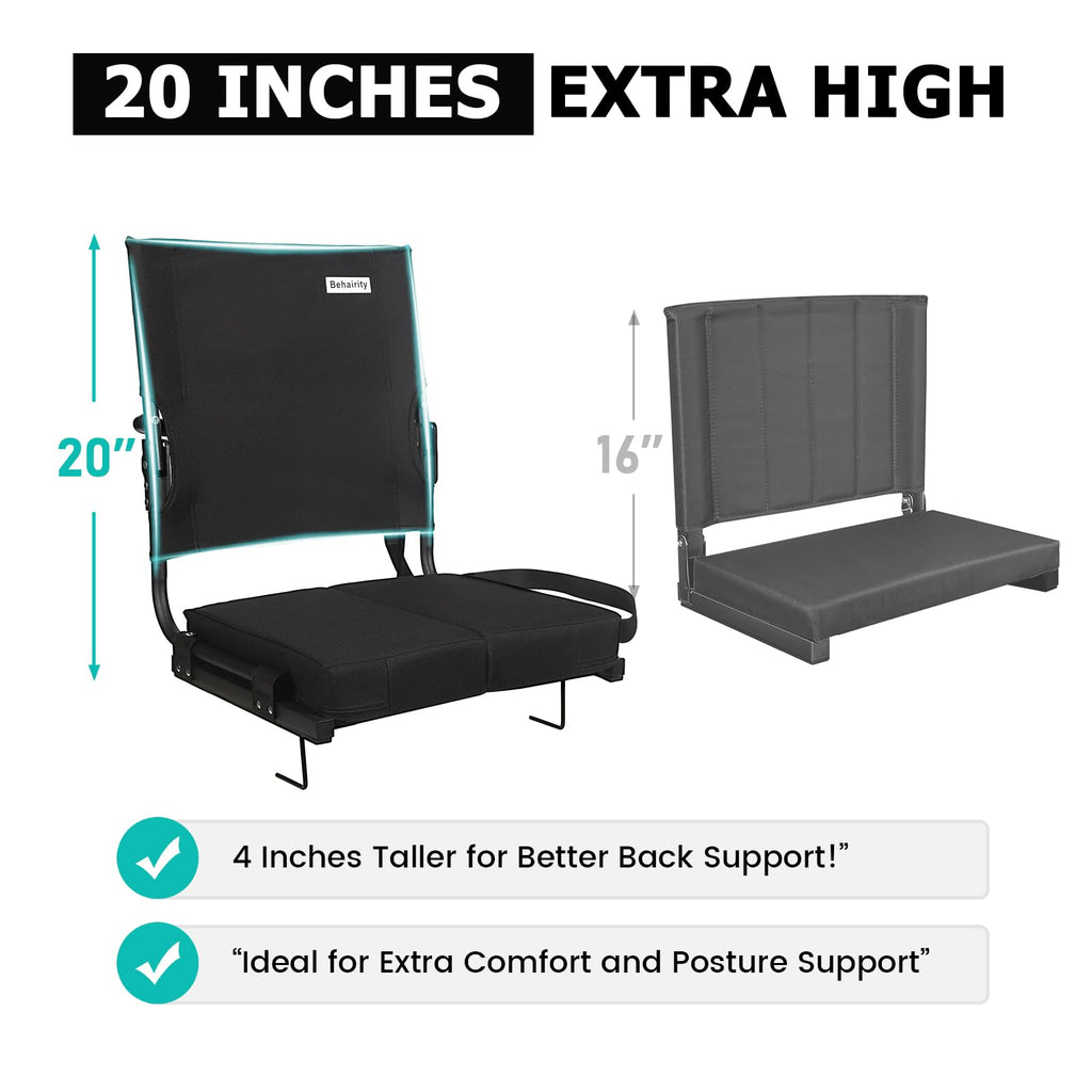 Portable Folding Stadium Seat with High Back V59220