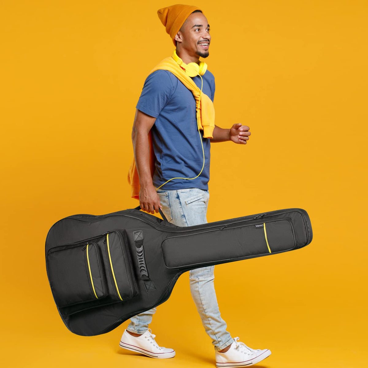 44 Inch Guitar Bag Multi-pockets 0.47in Thick Padding Water Resistent Gig Bag K36056