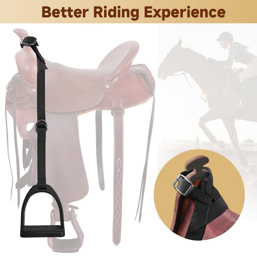 Kids Western Stirrups with Adjustable Nylon Straps E55675