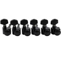 Black 6 Inline Locking Guitar Tuners Set W5537