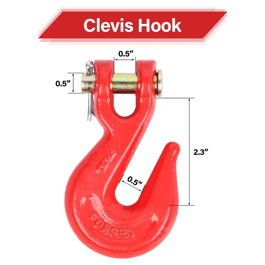 3/8'' Red Powder Coating Grade 80 Clevis Grab Hook T544