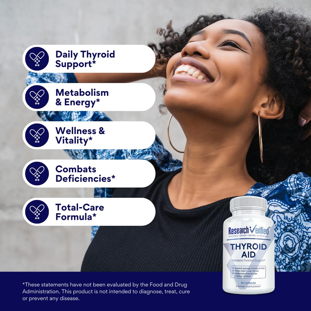 Thyroid Aid with Iodine Copper & Zinc 60 Capsules T904