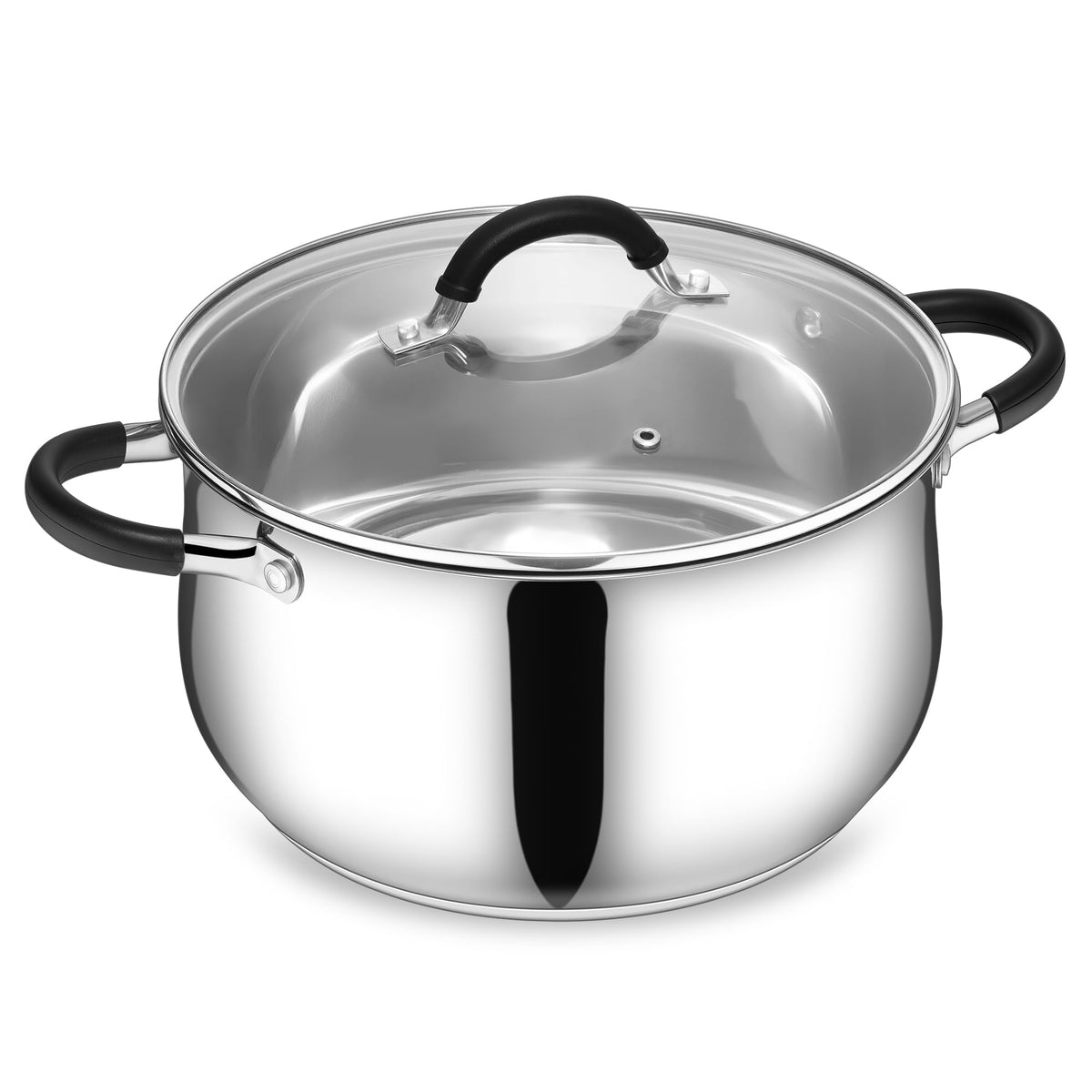 Stainless Steel 8 Quart Stock Pot with Glass Lid J88074