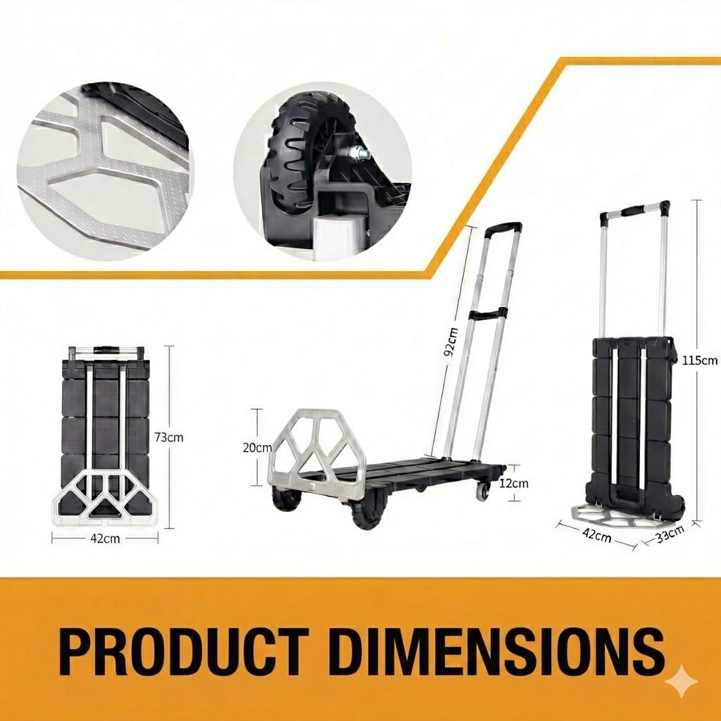 3-in-1 Folding Hand Truck 500 lbs Capacity Y87137