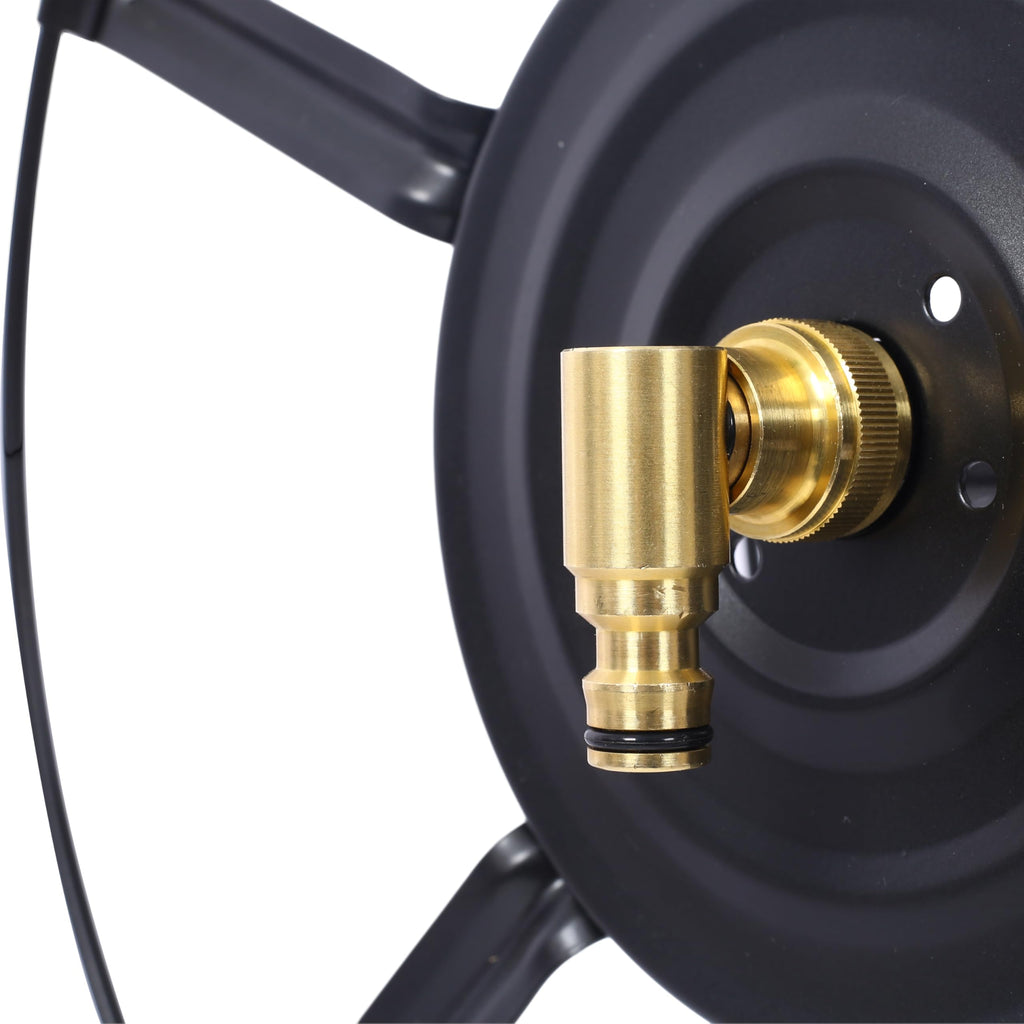 Black Heavy Duty Steel Swivel Hose Reel P12654