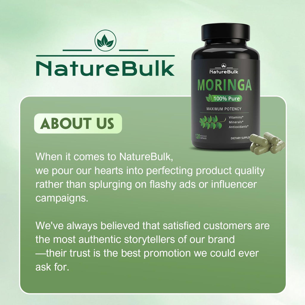 Moringa Oleifera Leaf Powder 880mg 120 Capsules Y745