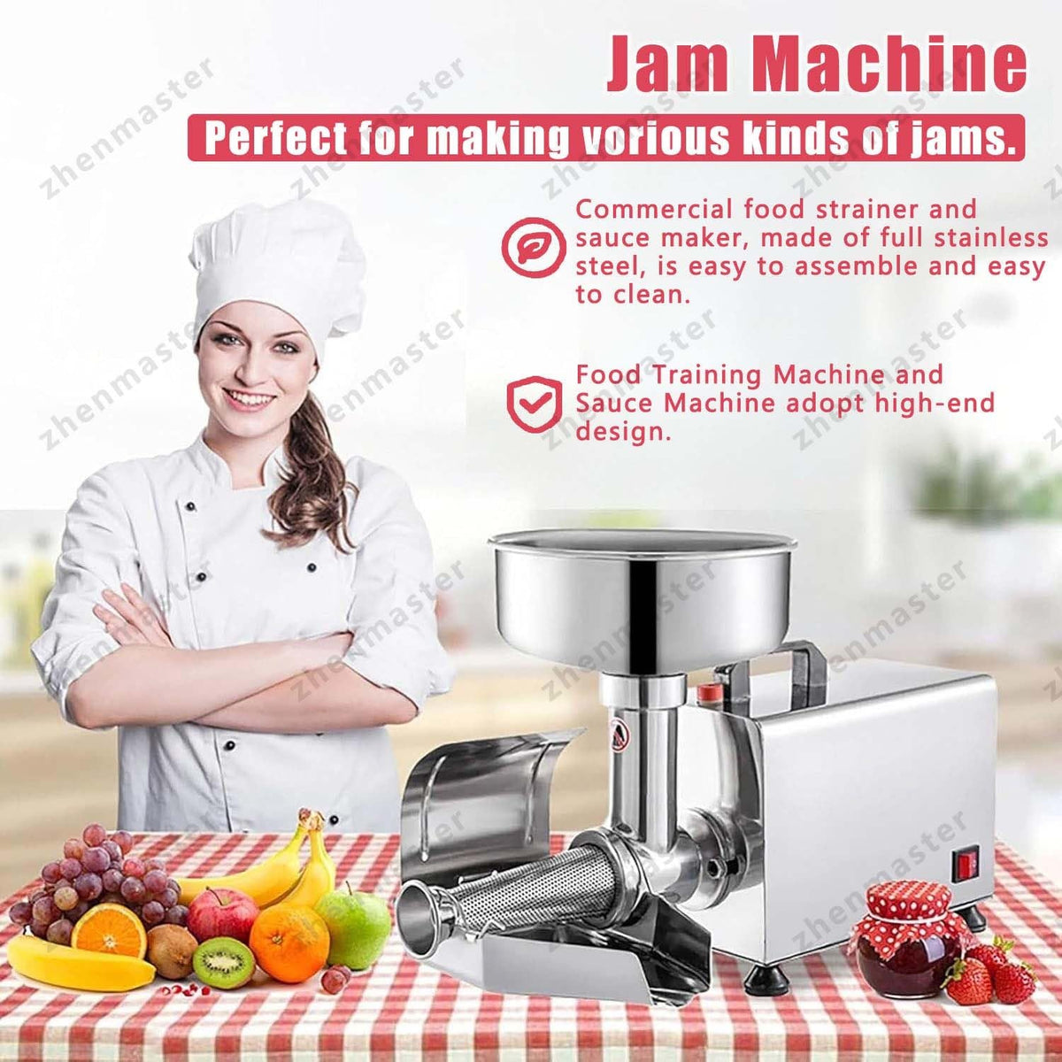 450W Stainless Steel Electric Tomato Strainer U555667