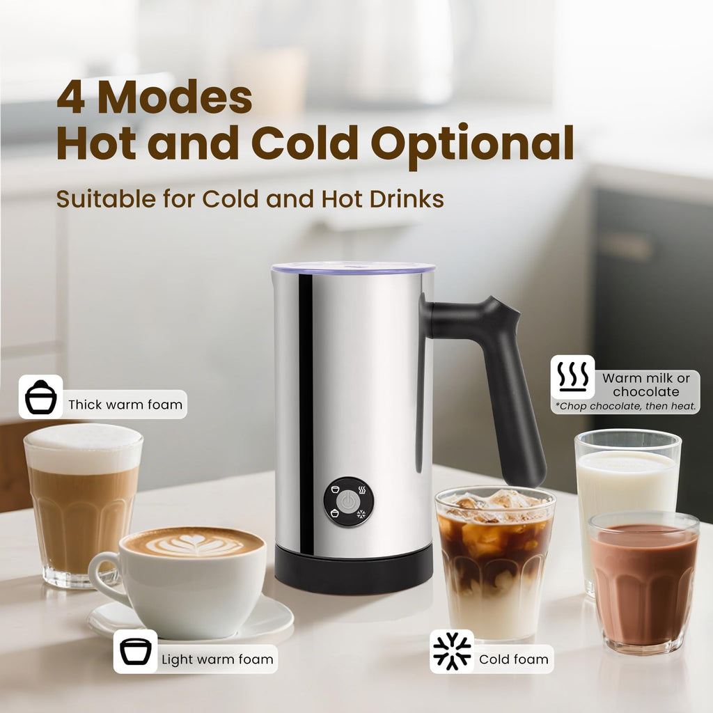Electric Milk Frother 4-in-1 Foam Maker 10.6 oz A912
