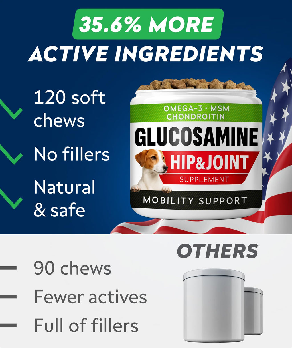 Glucosamine Chondroitin MSM Hip Joint Supplement Chews T475