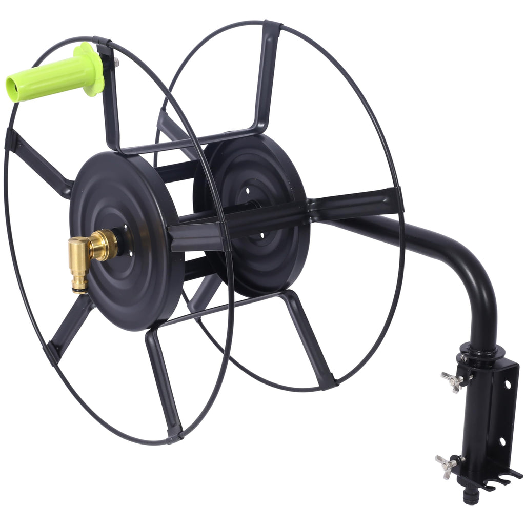 Black Heavy Duty Steel Swivel Hose Reel P12654