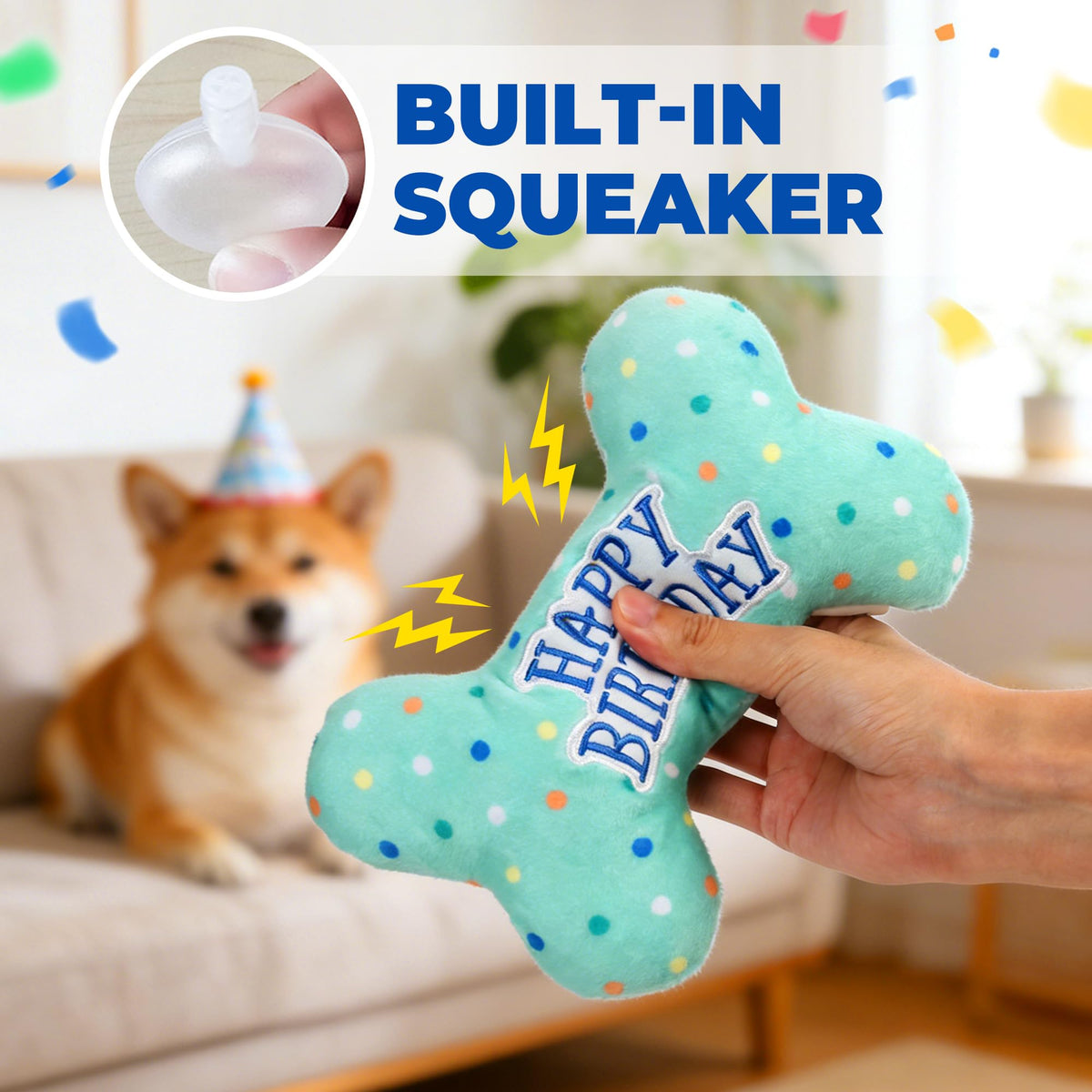 Plush Dog Squeaky Chew Toy S838