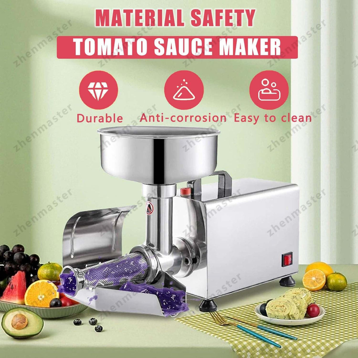 450W Stainless Steel Electric Tomato Strainer U555667