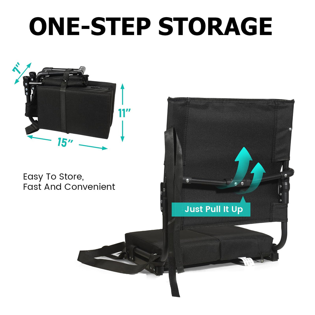 Portable Folding Stadium Seat with High Back V59220