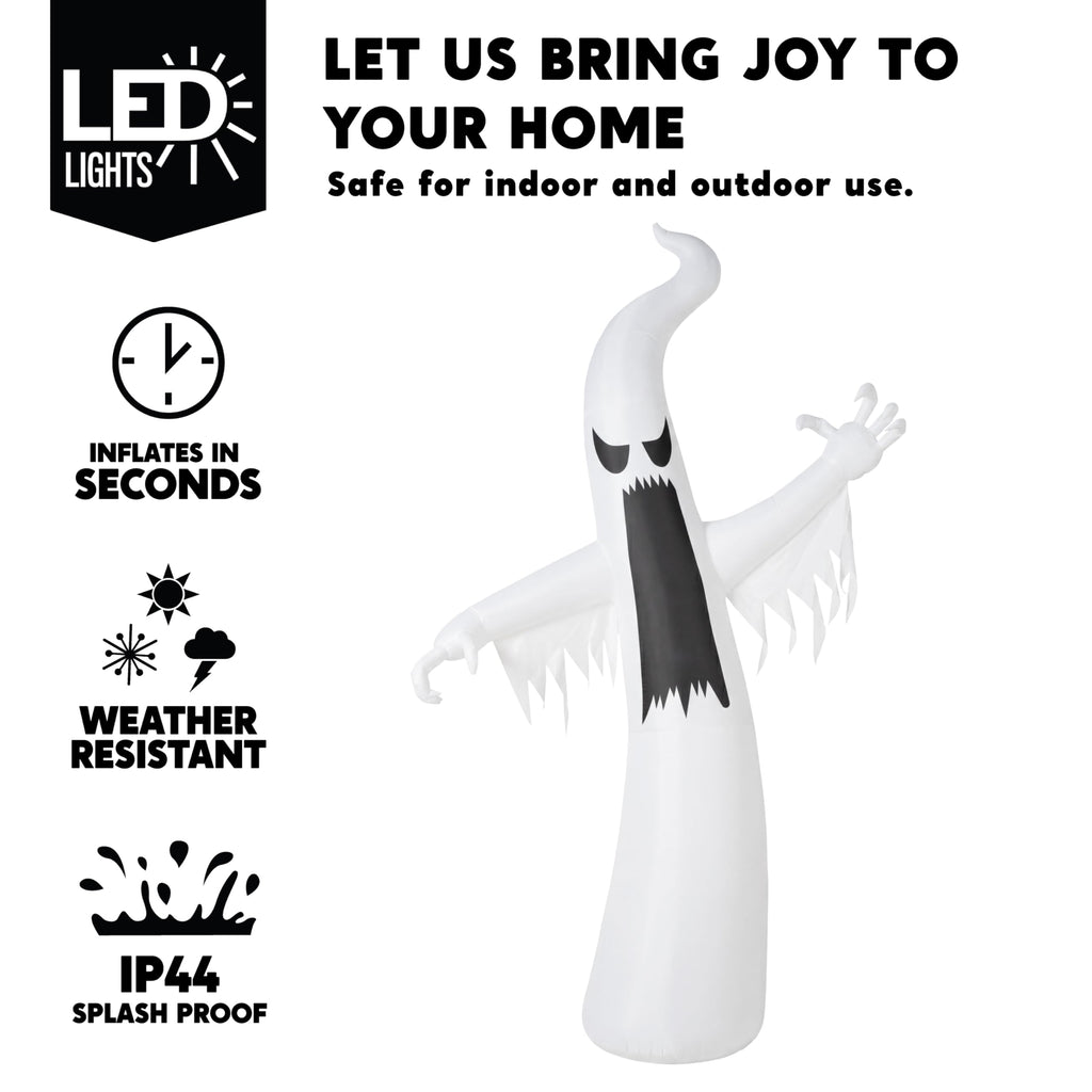 12 FT Inflatable Ghost Outdoor Decoration with LEDs R744984