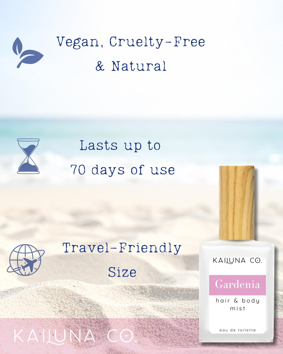 Gardenia Hair & Body Mist with Essential Oils, 15 ml F55870