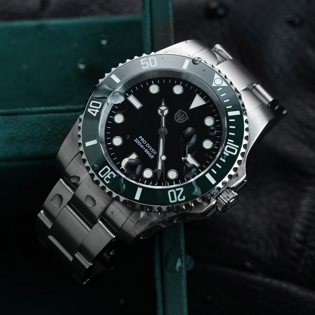 40mm Sapphire Crystal 200m Waterproof Quartz Diver Watch I3804
