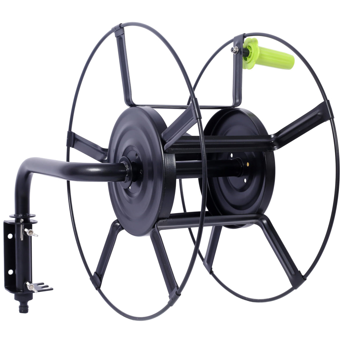 Black Heavy Duty Steel Swivel Hose Reel P12654