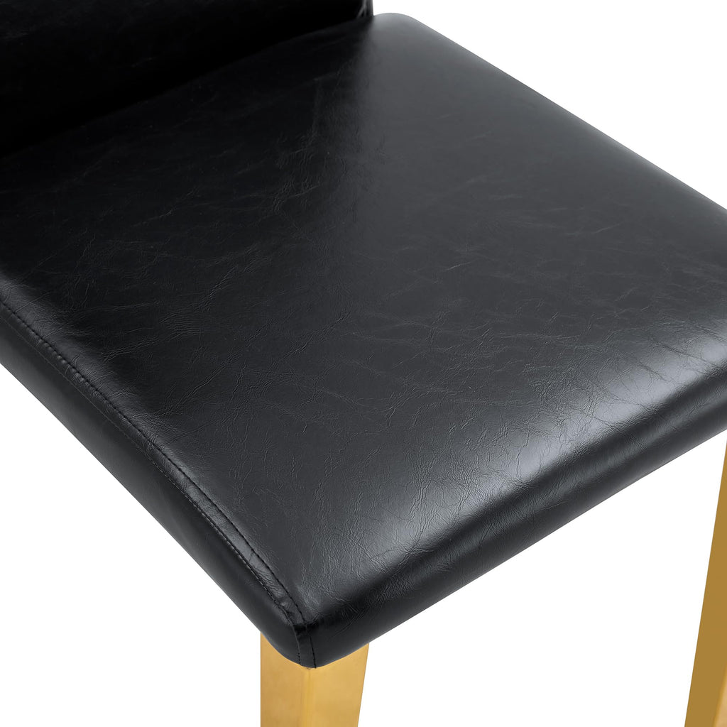 Black PU Leather Dining Chairs Set of 6 I7166
