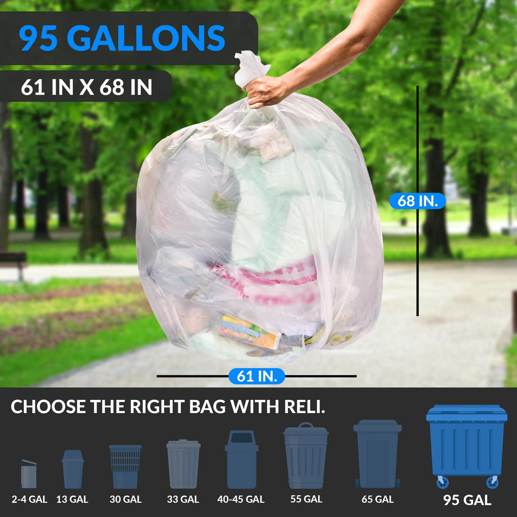 95 Gallon Heavy Duty Trash Bags N97297