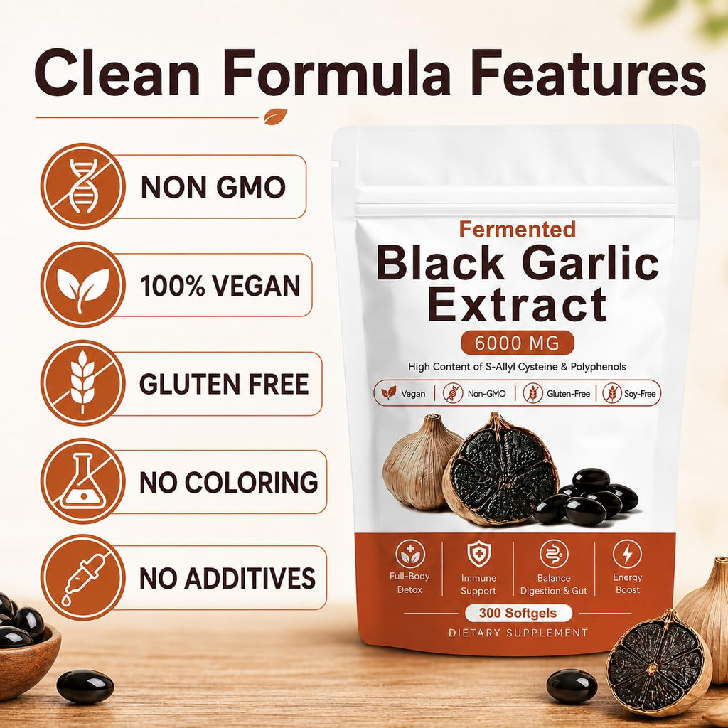 Black Garlic Extract 300 Softgels N135