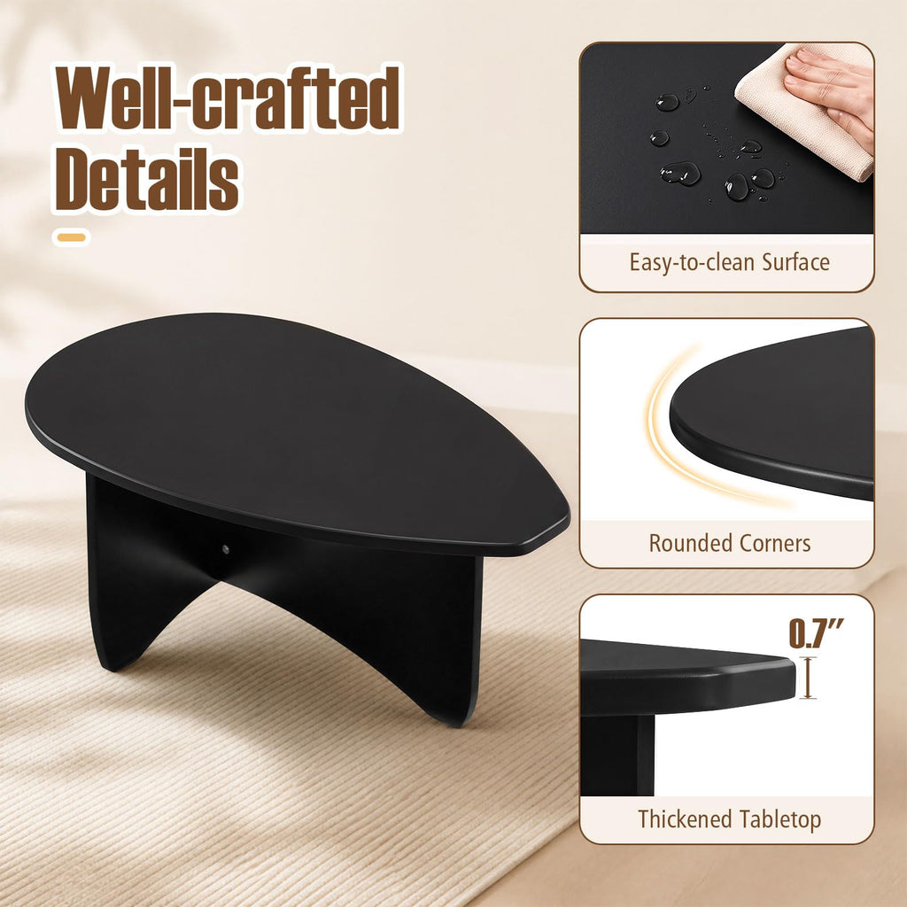 Oval Coffee Table Black O74076
