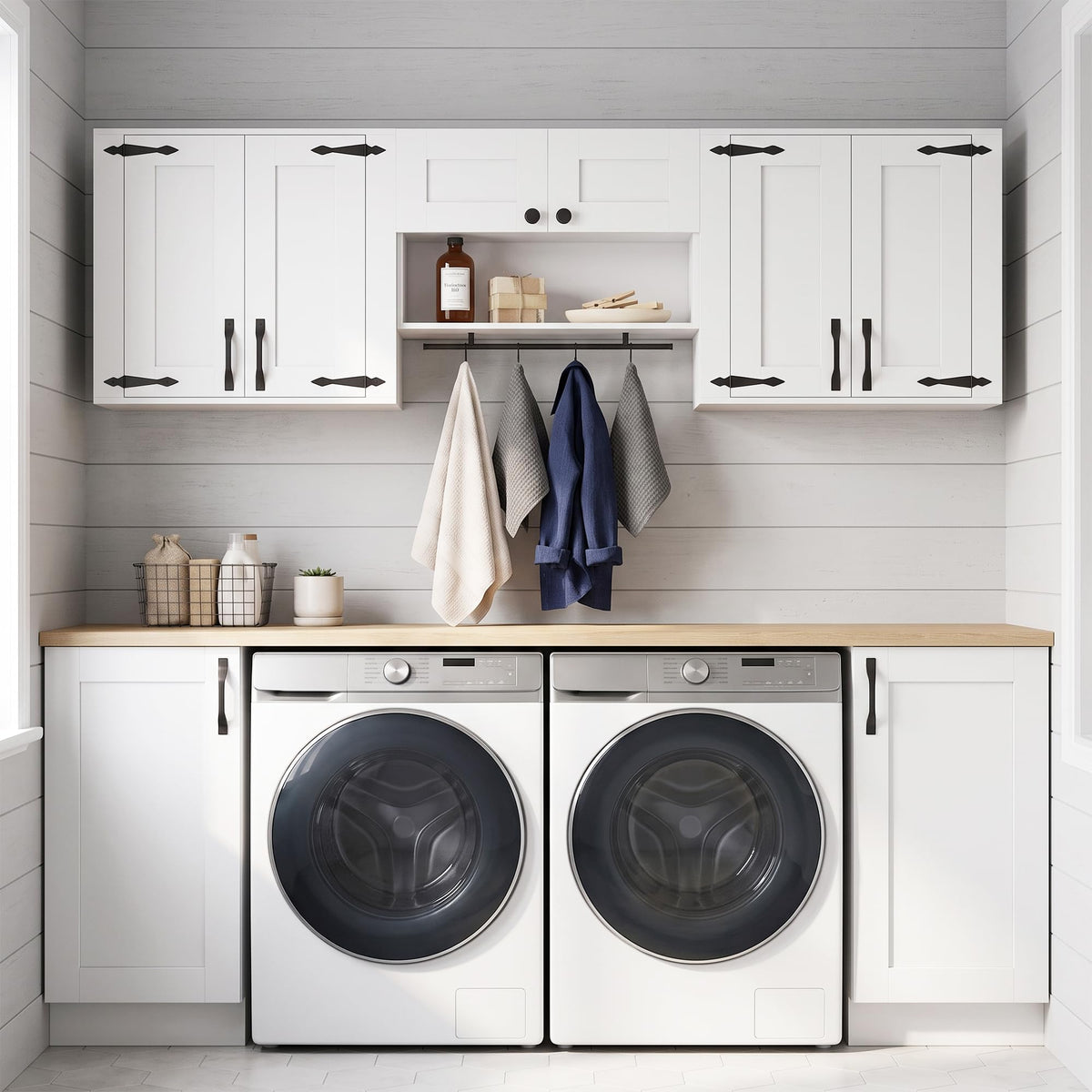 Wall Mounted Laundry Room Cabinet Set J76590