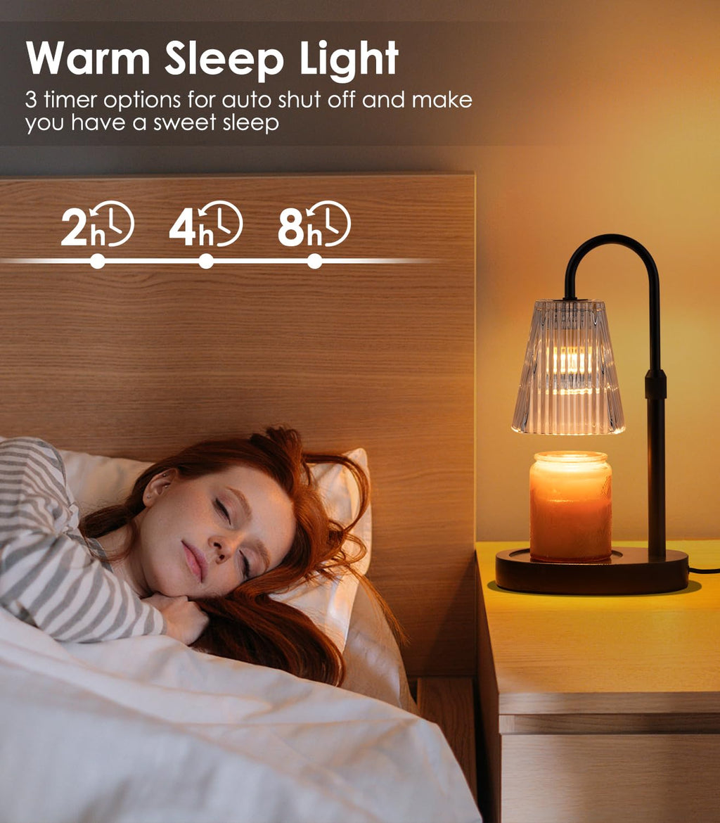 Electric Candle Warmer Lamp with Dimmer Adjustable Height Timer Glass R5013